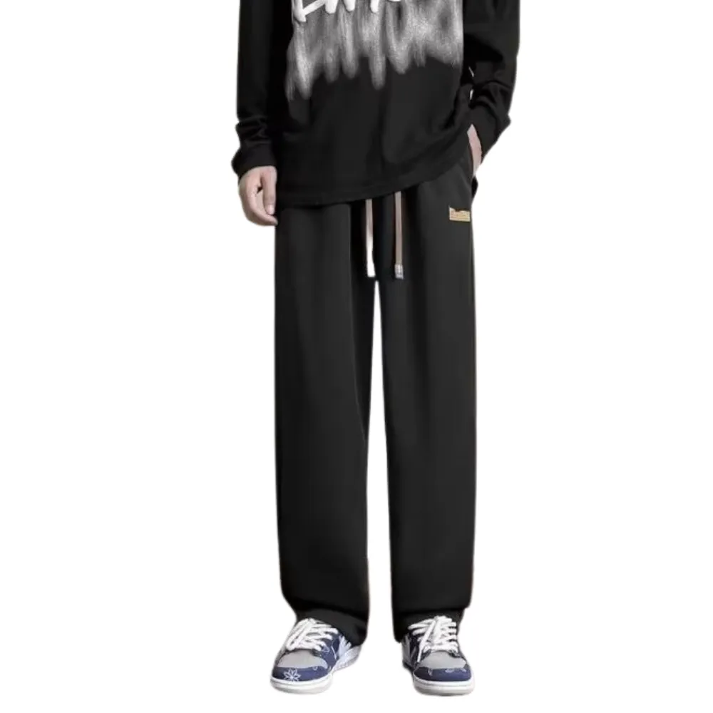 All-match Solid Color Straight Sweatpants