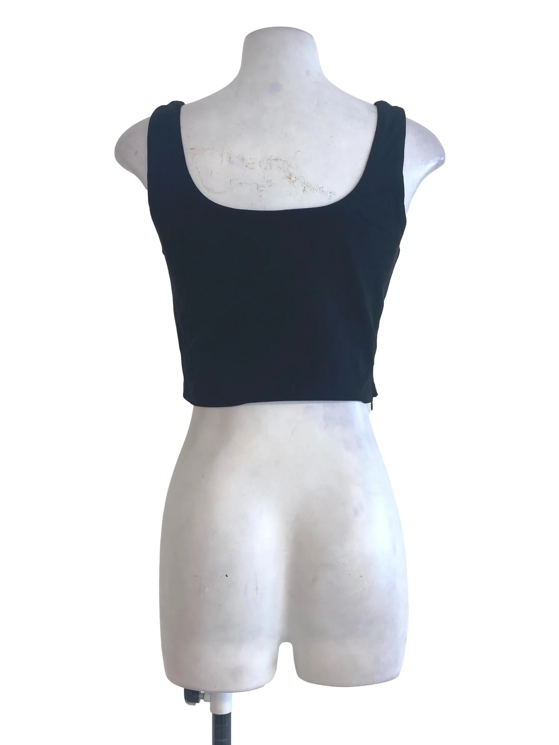 Black Plain Crop Top