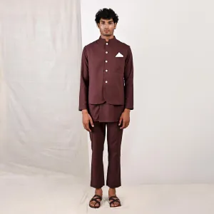 Bleiz Nehru Jacket with Asymmetrical Kurta Set