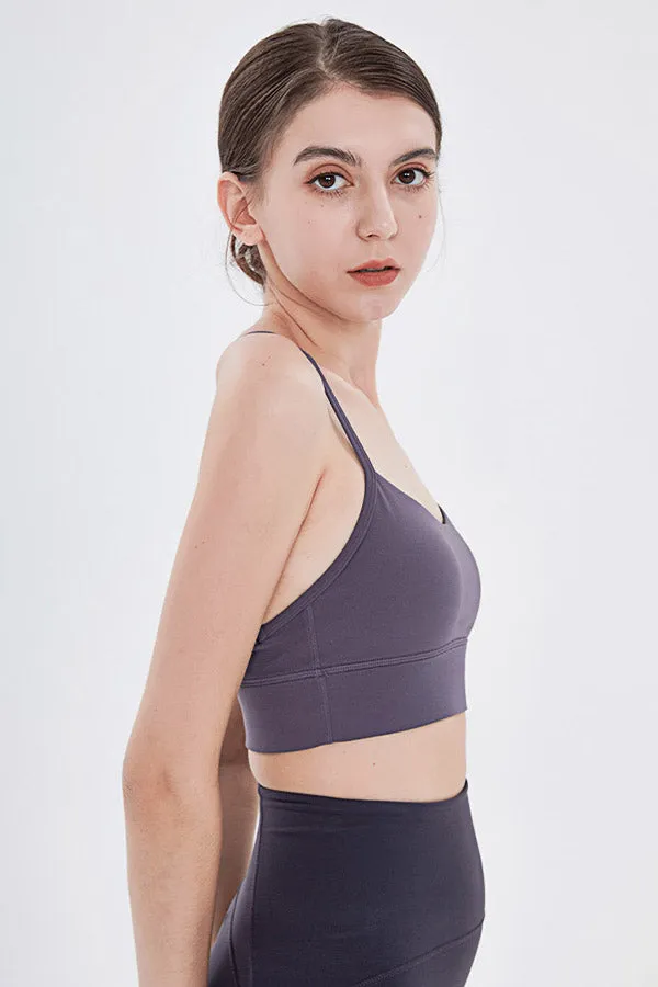Cozy and Simple Solid Color Sports Bra