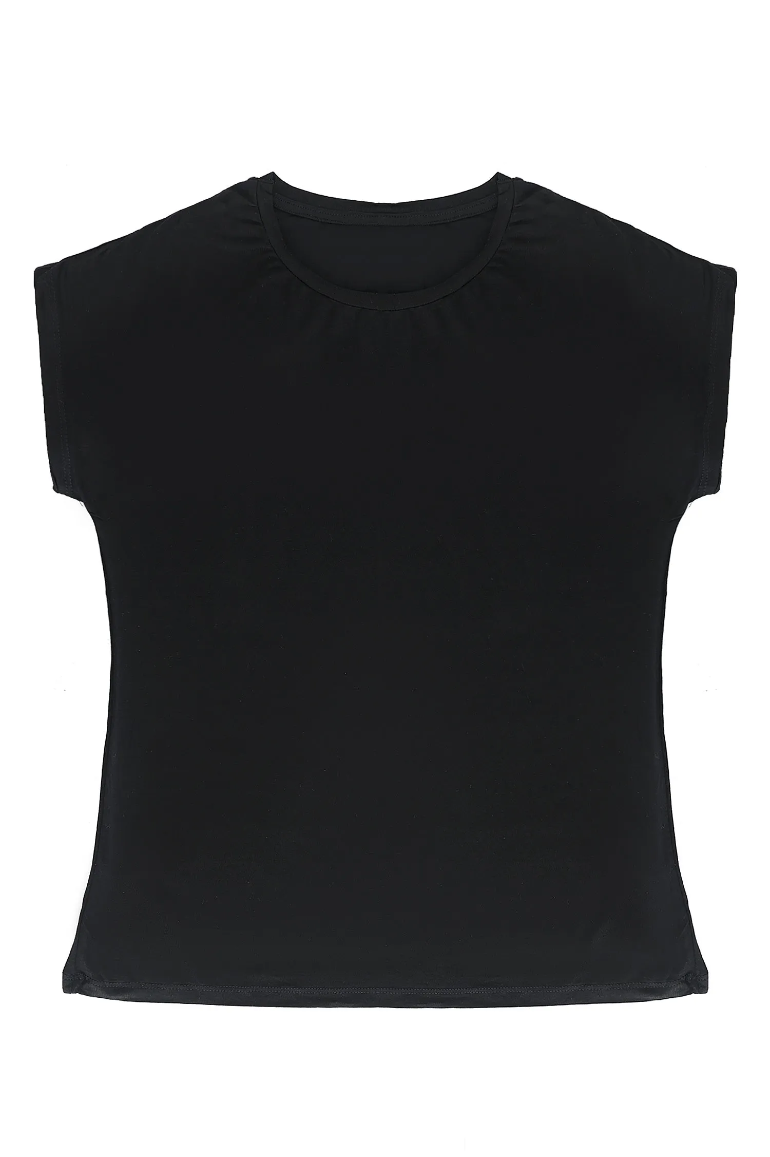 OVERSIZE PLAIN TEE-BLACK