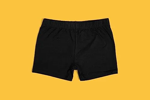 Popular Girls Cotton Undershorts for Dresses, 4 Pack - Solid & Tie Dye Under Dress Shorts, Cartwheel Sports Undershorts