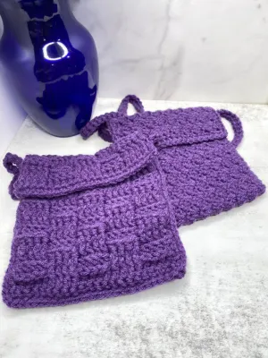Purple Crocheted bag