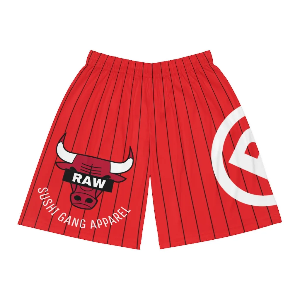 RAW SUSHI "BULLS" Basketball Shorts