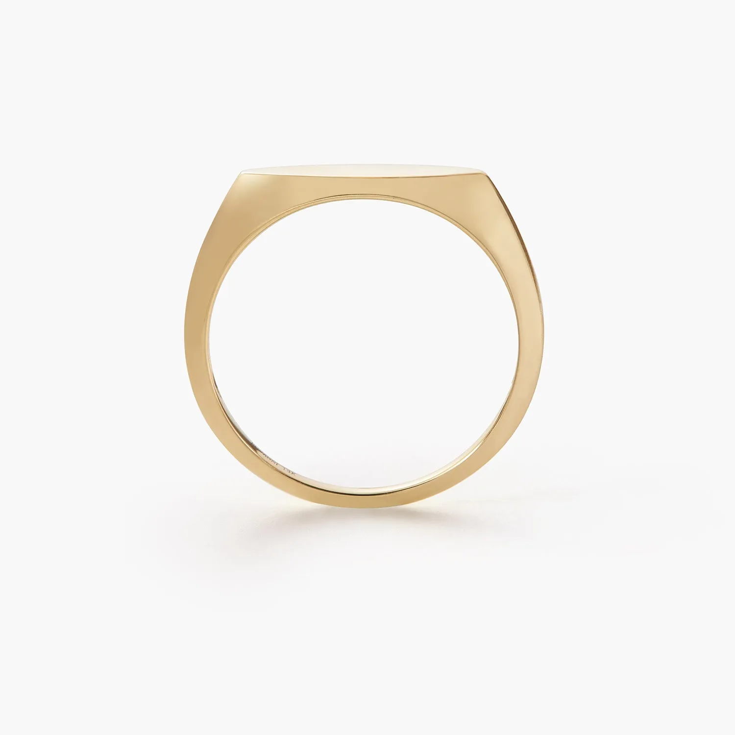 Simple Horse Eye Oval Signet Ring