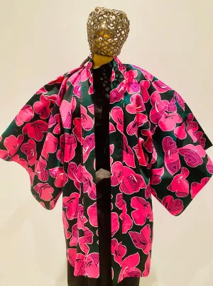 The Pink Flowers Haori, Africa meets Asia