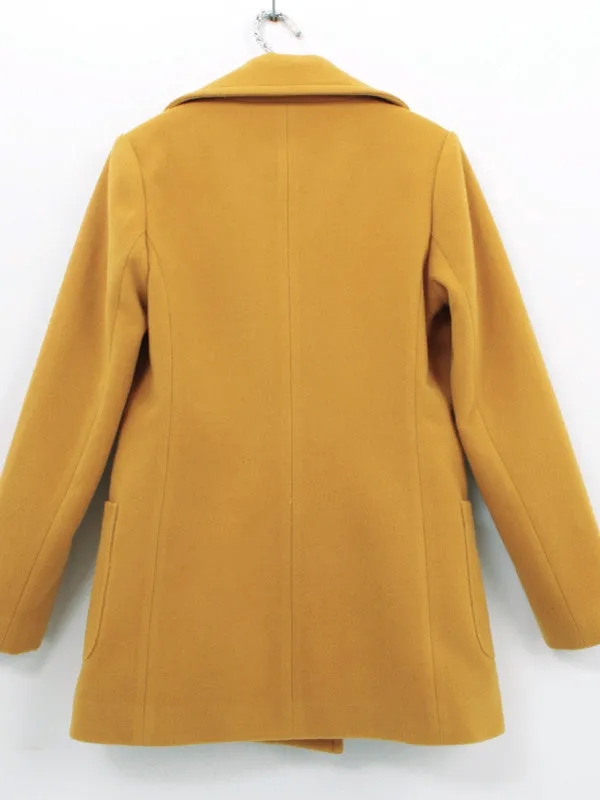 uniform double breasted wool coat